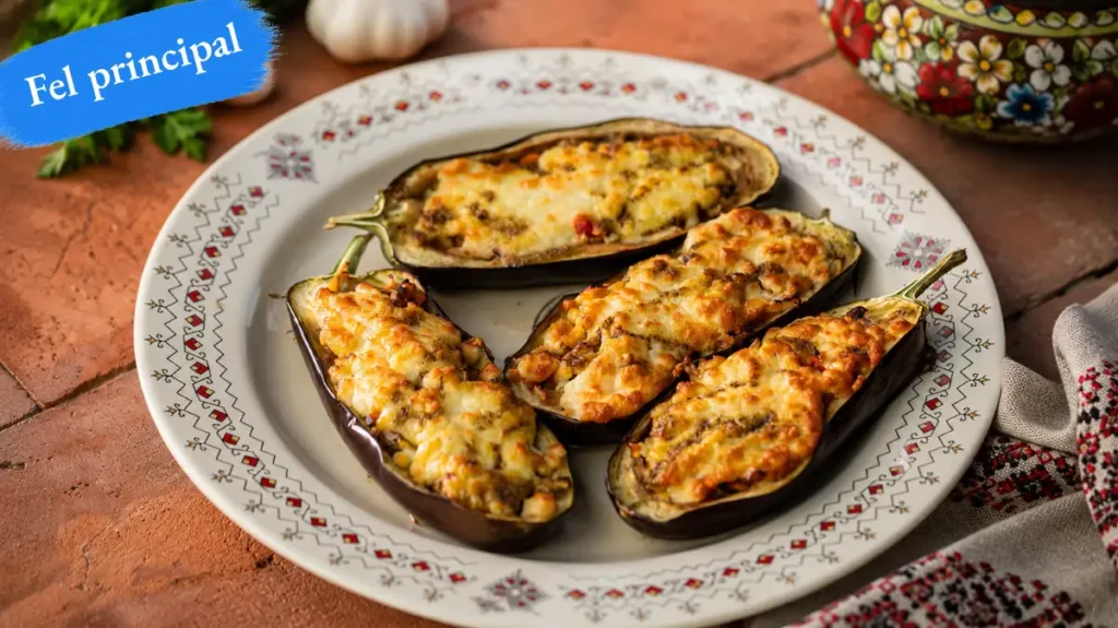 Vinete coapte umplute cu legume de vară